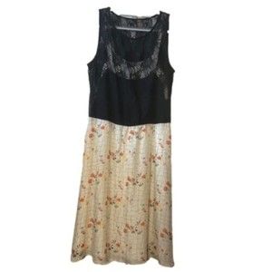 👗 Anthropologie Girls From Savoy Lace Top Dress with‎ Silk Skirt Sz 14 👗
